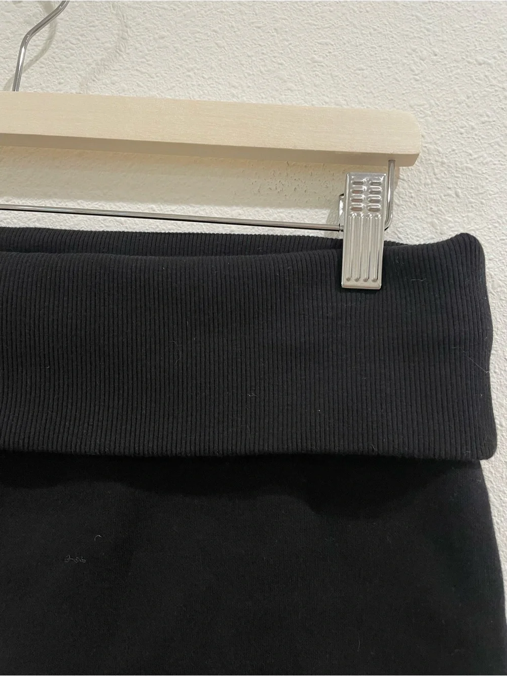 SKIMS fold over Cotton Fleece Mini Skirt Black Size Small Y2K Low Rise 2000s